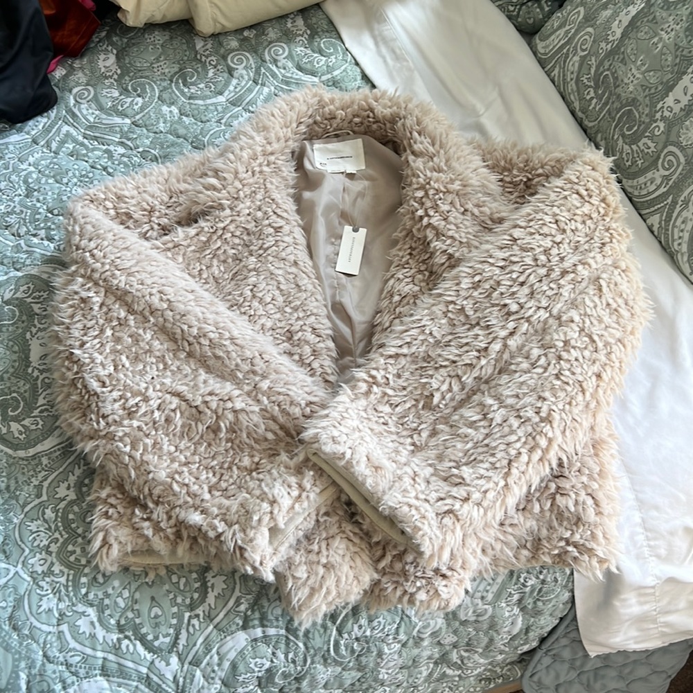 Anthropologie Faux Fur Coat